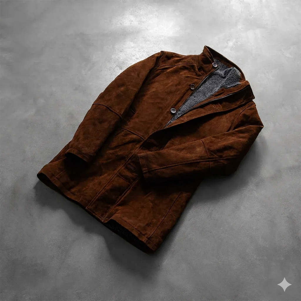 Sheriff Jackson Brown Suede Jacket