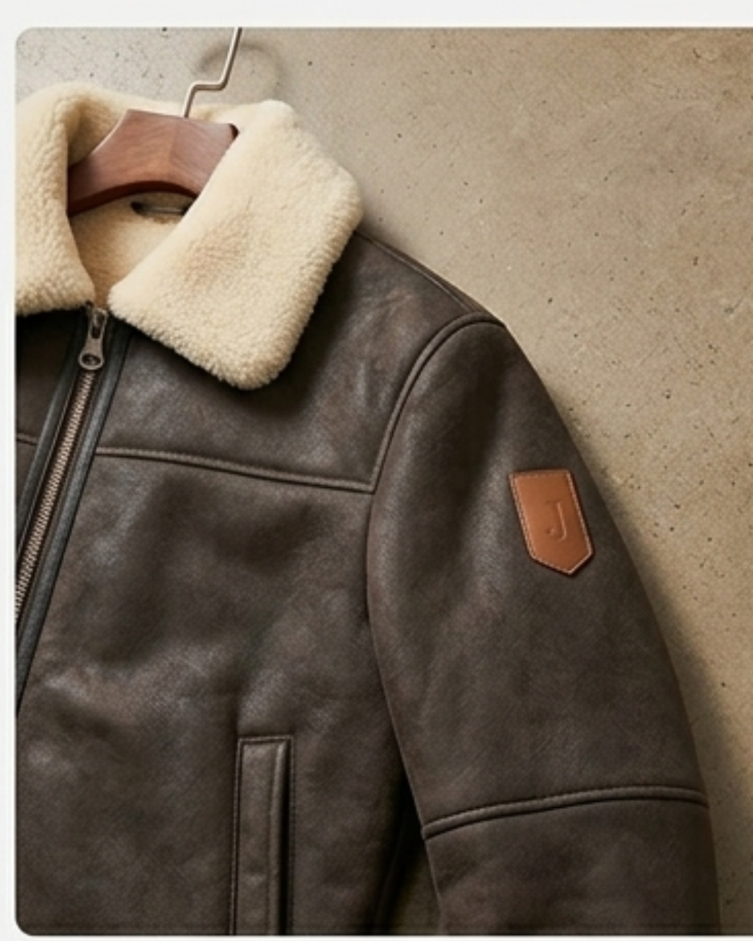 Men's Archer Dark Brown Shearling Jacket