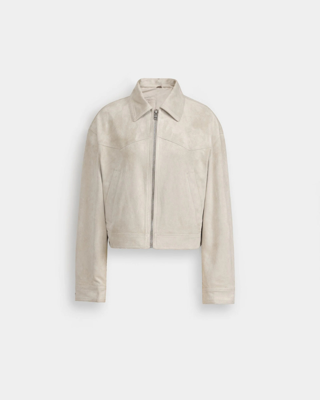 Avery White Suede Fringe Jacket