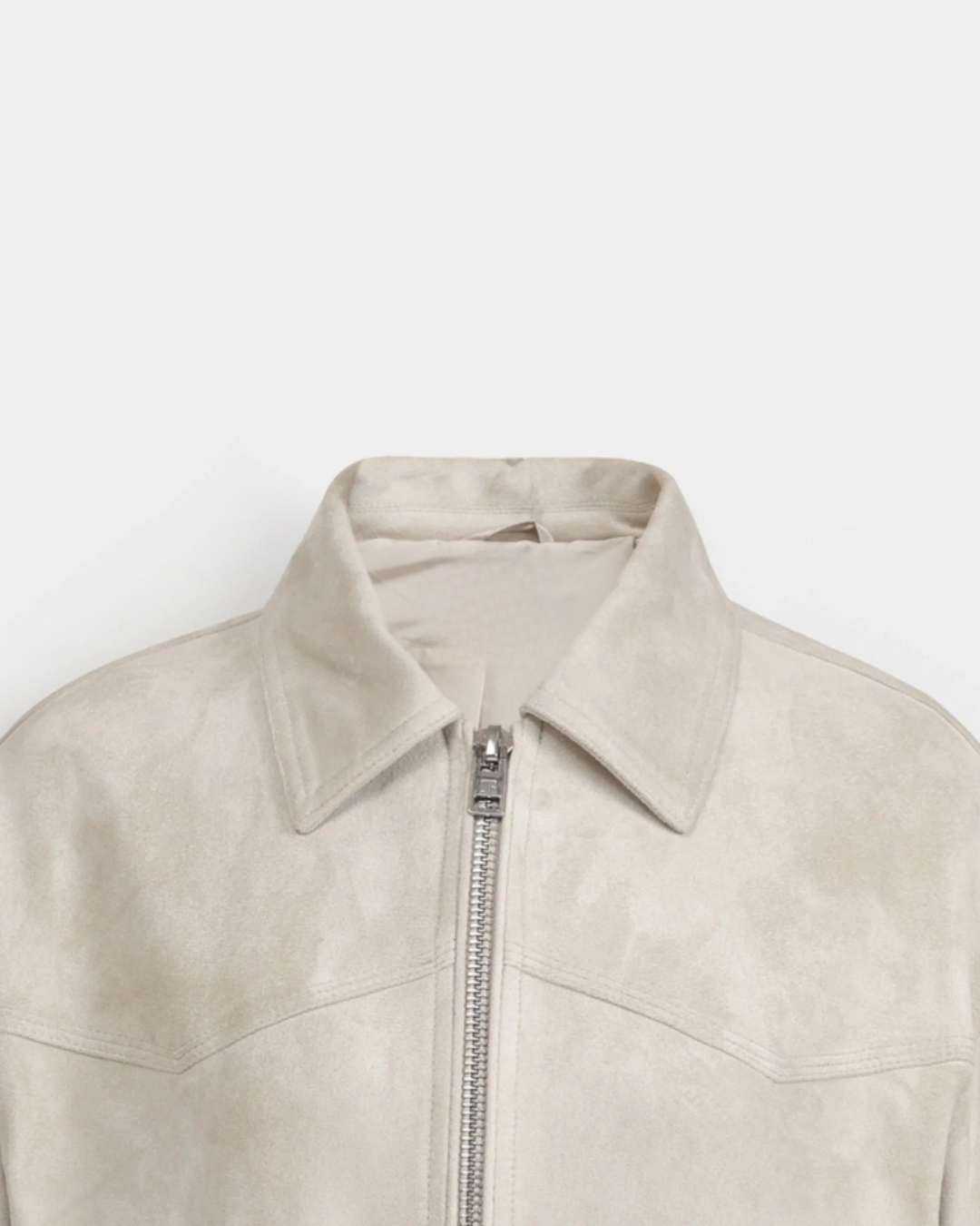 Avery White Suede Fringe Jacket