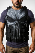 Punisher 3 Black Leather Vest