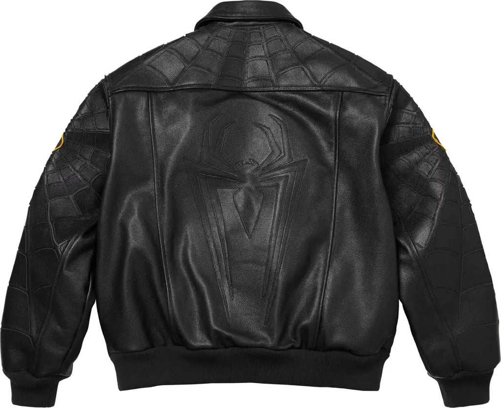 Supreme Vanson Leathers Spider-Man Jacket Black