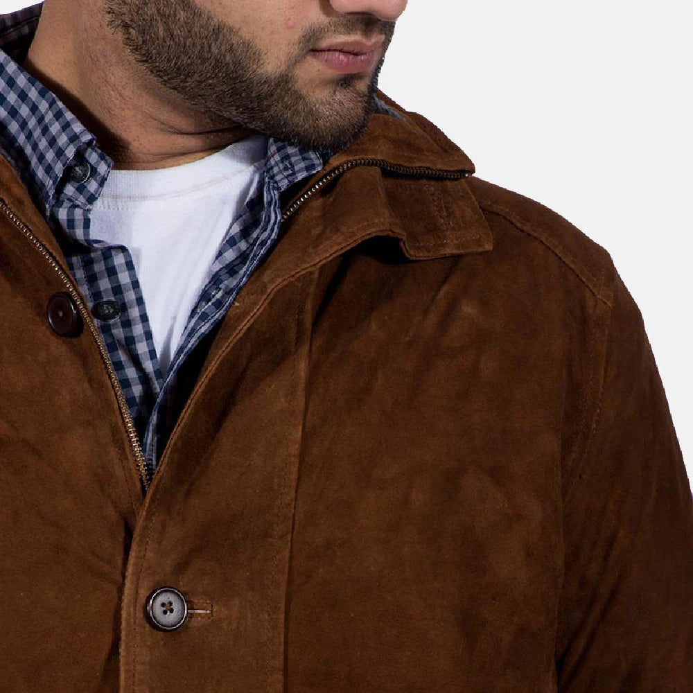Sheriff Jackson Brown Suede Jacket