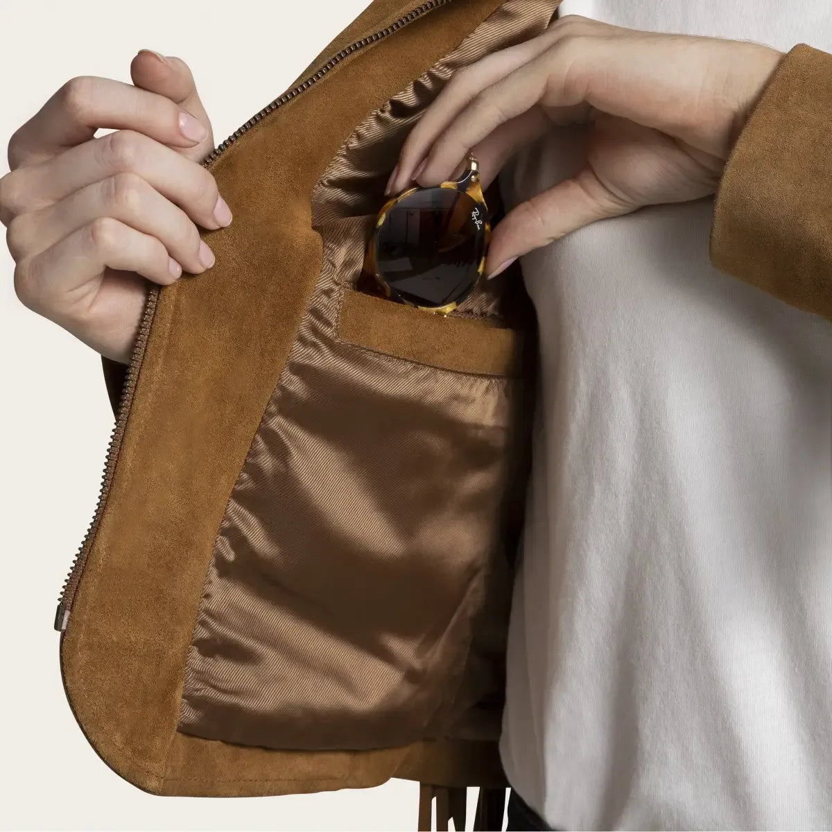 Arden Suede Western Fringe Jacket