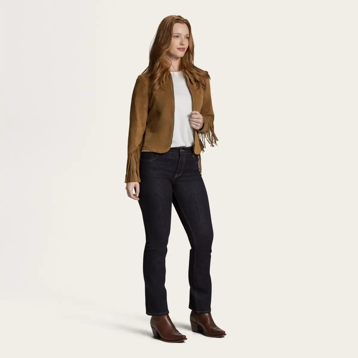 Arden Suede Western Fringe Jacket
