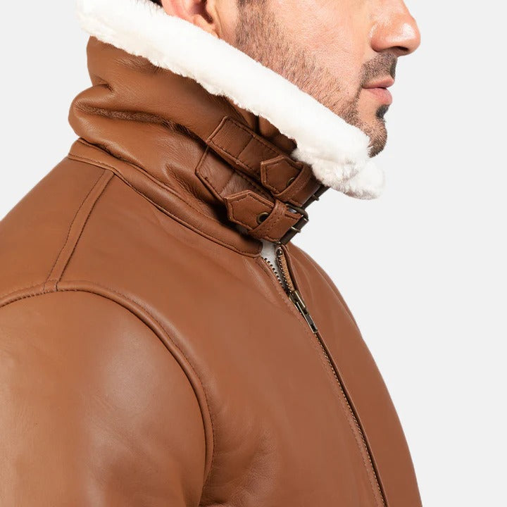 Hudson B-3 Brown Leather Jacket