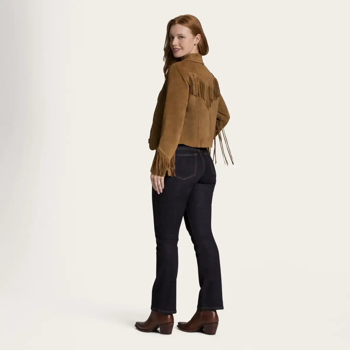 Arden Suede Western Fringe Jacket