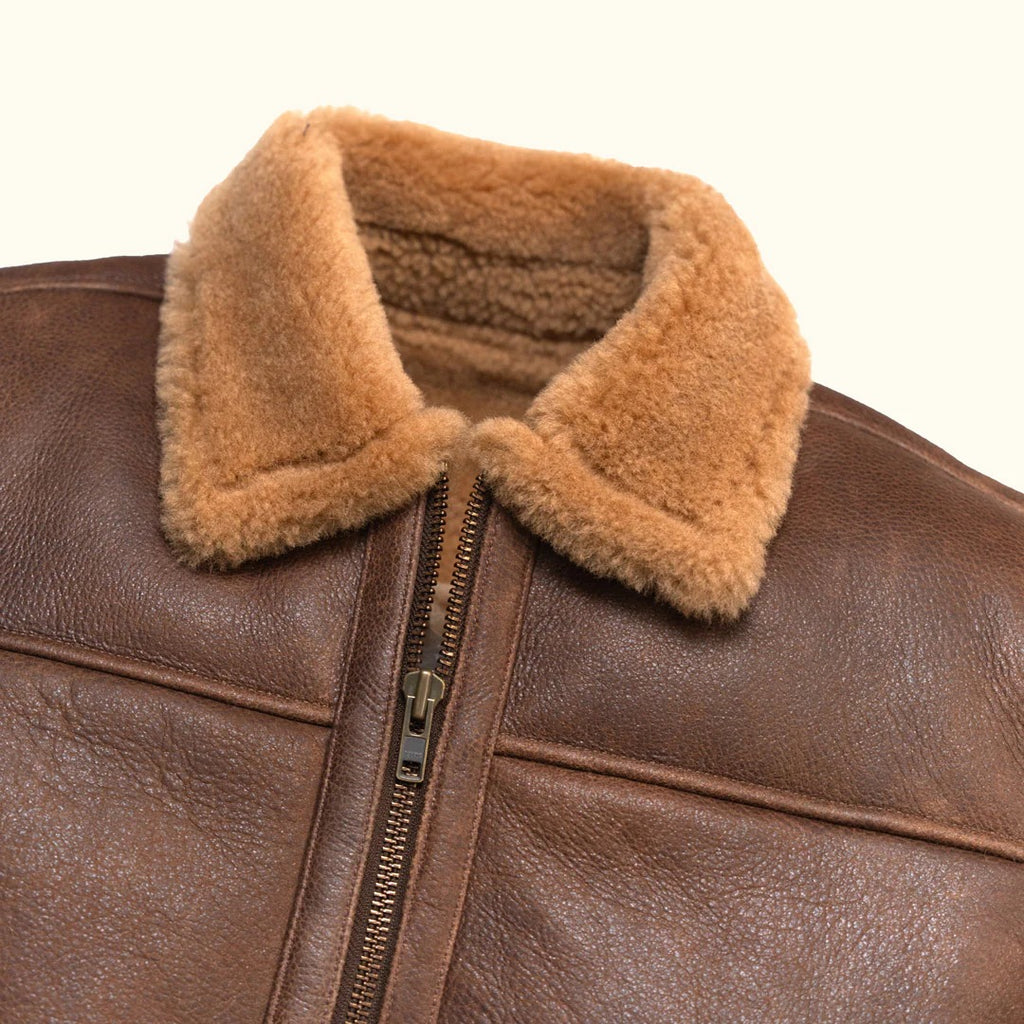 Remington Shearling Leather Bomber Jacket