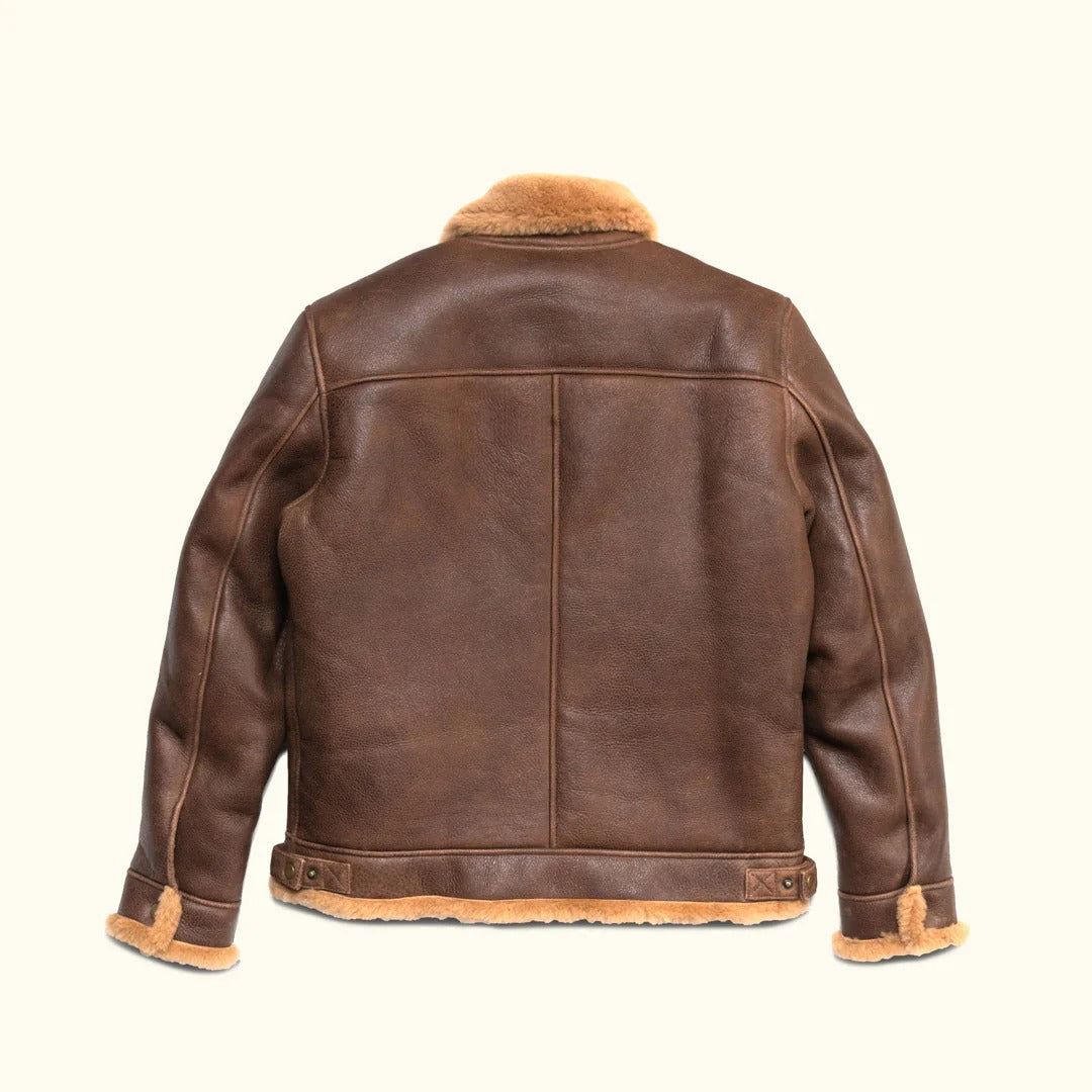 Remington Shearling Leather Bomber Jacket