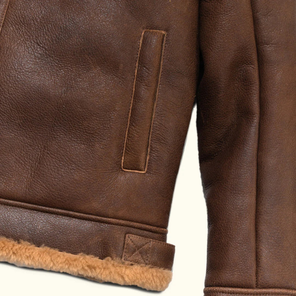 Remington Shearling Leather Bomber Jacket