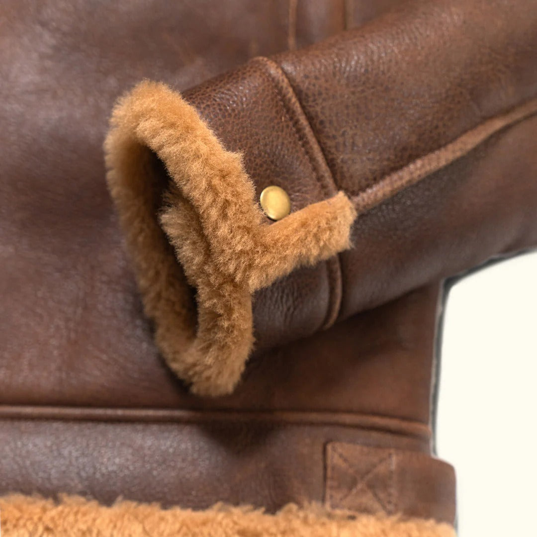 Remington Shearling Leather Bomber Jacket