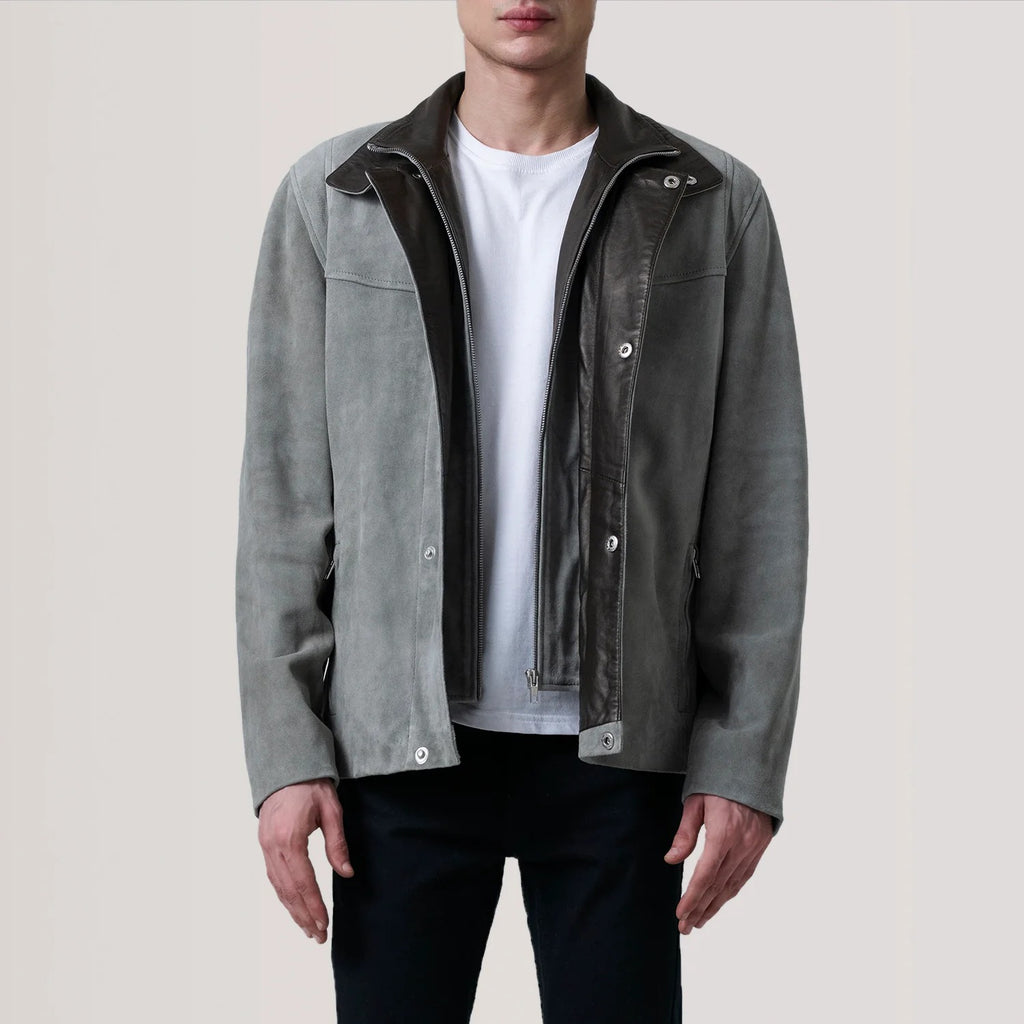 Henrik Grey Suede Jacket