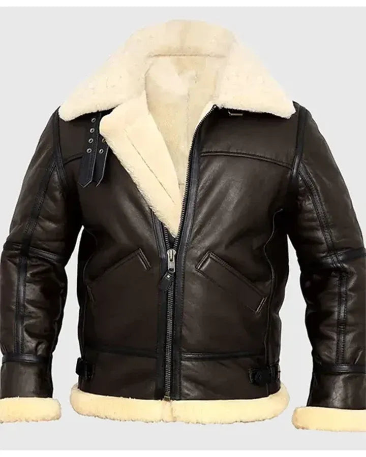 Weston B-3 Shearling Brown Leather Aviator Jacket