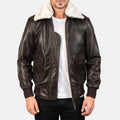 Prescott G-1 Brown Leather Bomber Jacket