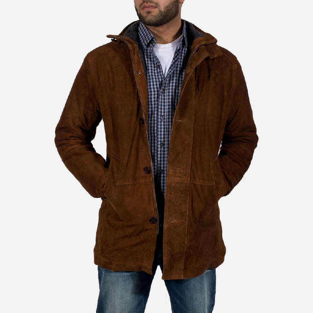 Sheriff Jackson Brown Suede Jacket