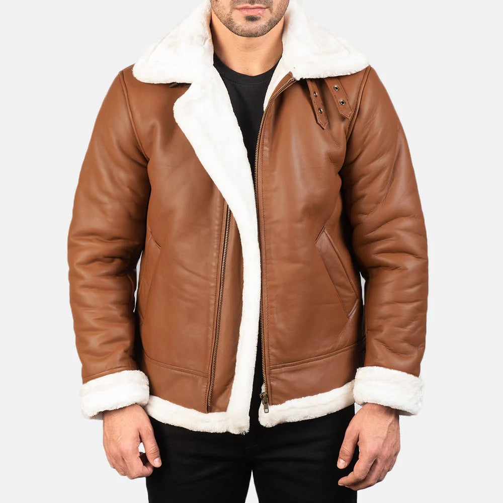 Hudson B-3 Brown Leather Jacket