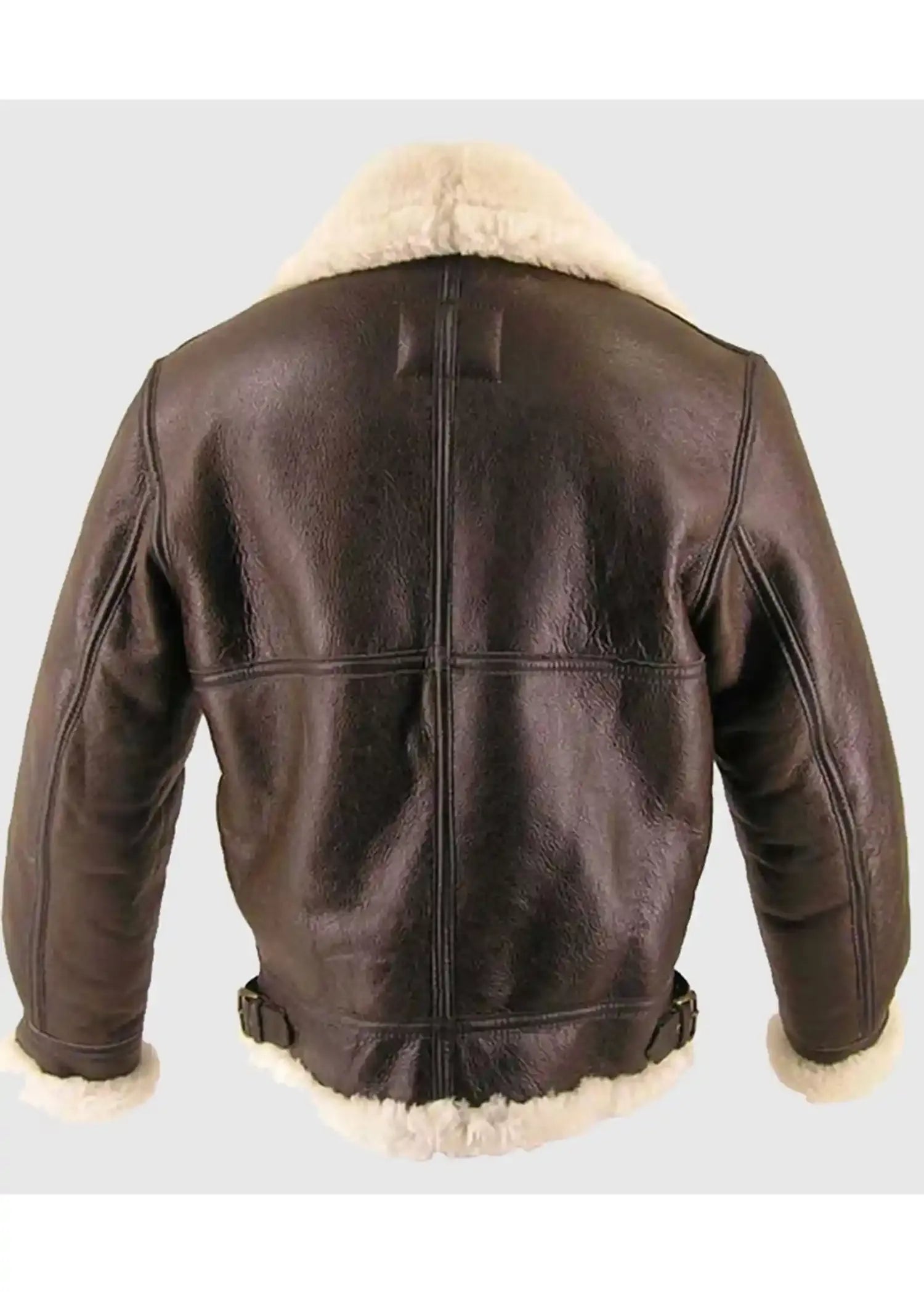 Maverick Shearling Sheepskin Brown Leather Jacket