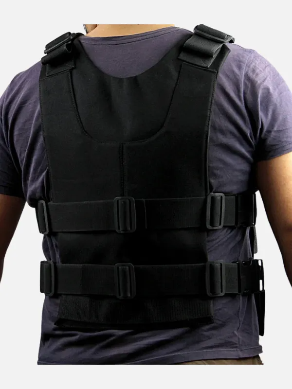 Punisher 3 Black Leather Vest