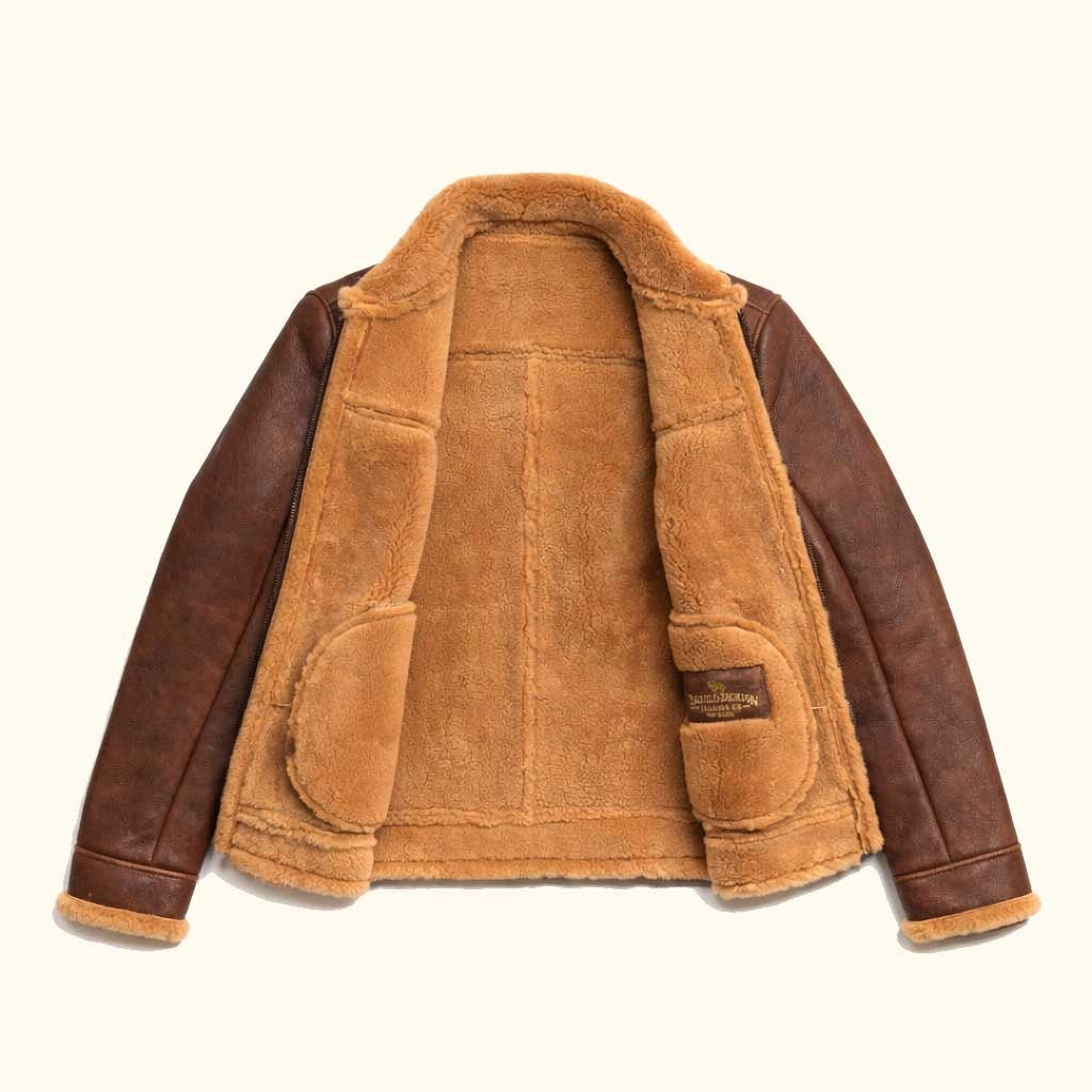 Remington Shearling Leather Bomber Jacket