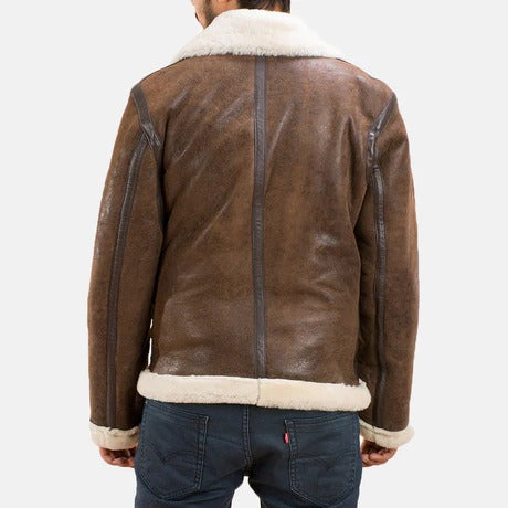 Hunter Brown Double Face Shearling Jacket