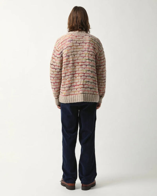 No Good Deed 2024 O-T Fagbenle Beige Patterned Cardigan