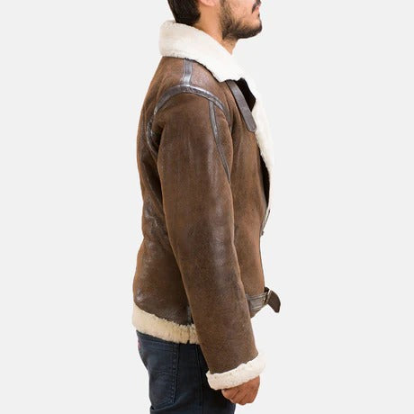 Hunter Brown Double Face Shearling Jacket