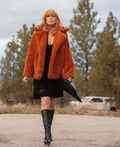 Beth Dutton Orange Fur Coat Yellowstone S3
