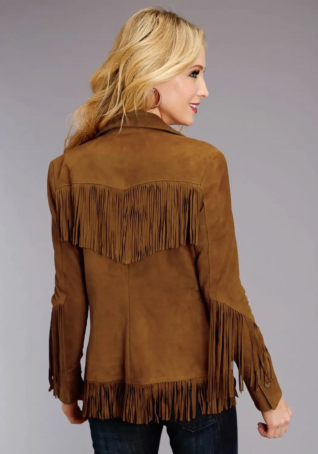 Harper Brown Suede Fringe Jacket