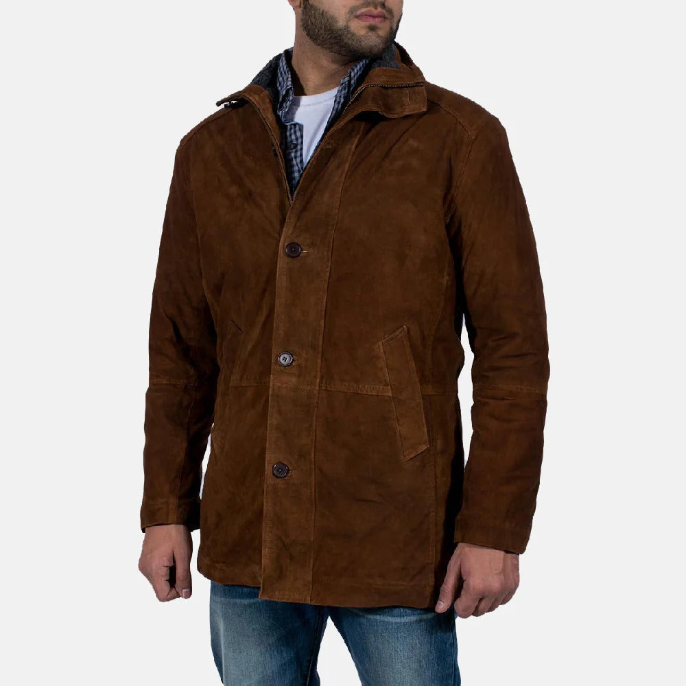 Sheriff Jackson Brown Suede Jacket