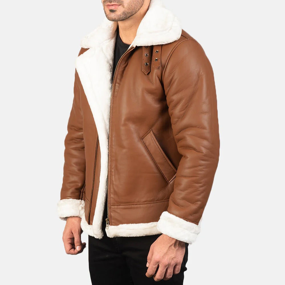 Hudson B-3 Brown Leather Jacket