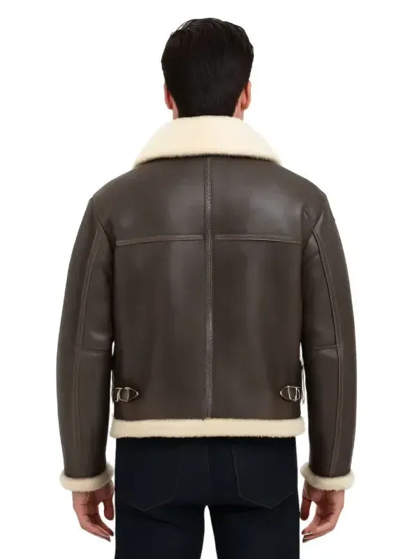 Men's Archer Dark Brown Shearling Jacket