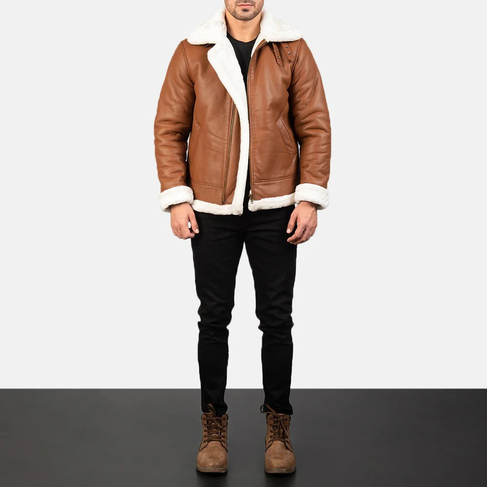 Hudson B-3 Brown Leather Jacket