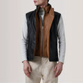 Zane Black Leather Vest