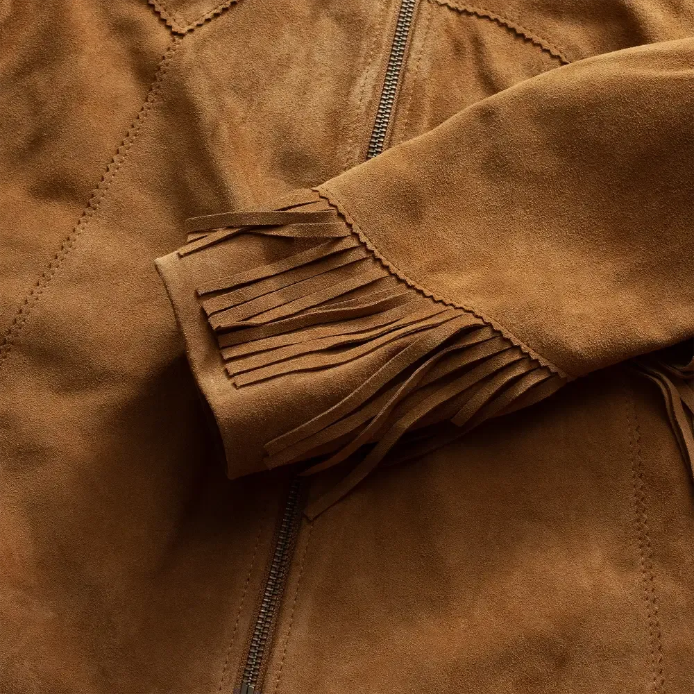 Arden Suede Western Fringe Jacket